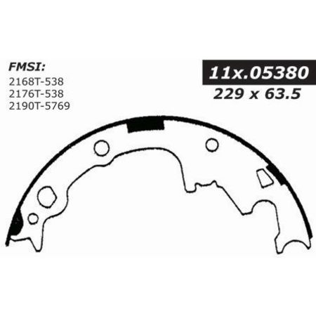 CENTRIC PARTS Centric Brake Shoes, 111.05380 111.05380